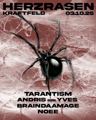 Herzrasen, Braindaamage (Zürich), Noée (Zürich), Andris b2b Yves (Herzrasen/Winti), Tarantism (Zürich)