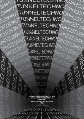 Tunneltechno, drs stmml (Kashev Tapes, Zürich), Mateo Hurtado b2b molekühl (Annulled Music, Winti / Statement, Zürich), k-real (Zürich)