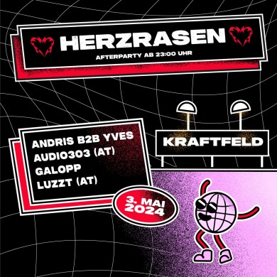 Herzrasen x Industria, Audio303 (Gesindel der Nacht/Wien), Luzzt (Gesindel der Nacht/Wien), Andris B2B Yves (Herzrasen/Winti), Galopp (Bern,Solothurn) | 03.05.2024
